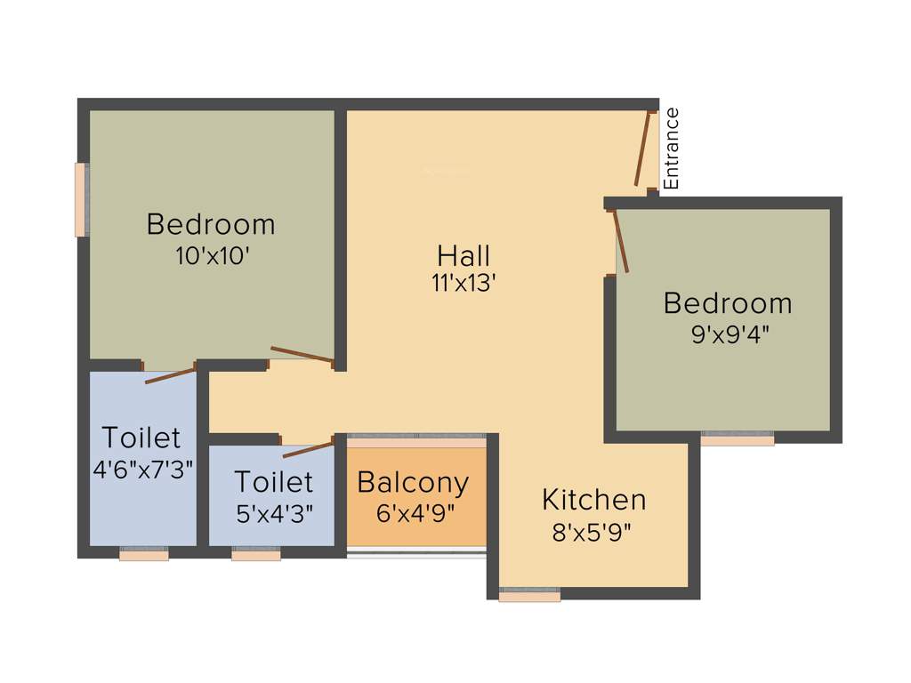 Janaadhar Shubha (2BHK+2T (656 sq ft) 656 sq ft)