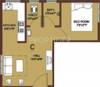 Arun Excello Villa Juhu Beach Floor Plan (1BHK+1T)