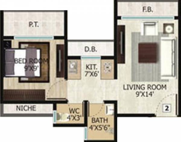 Prithvi Residency (1BHK+1T (560 sq ft) 560 sq ft) Prithvi Residency (1BHK+1T (560 sq ft) 560 sq ft)