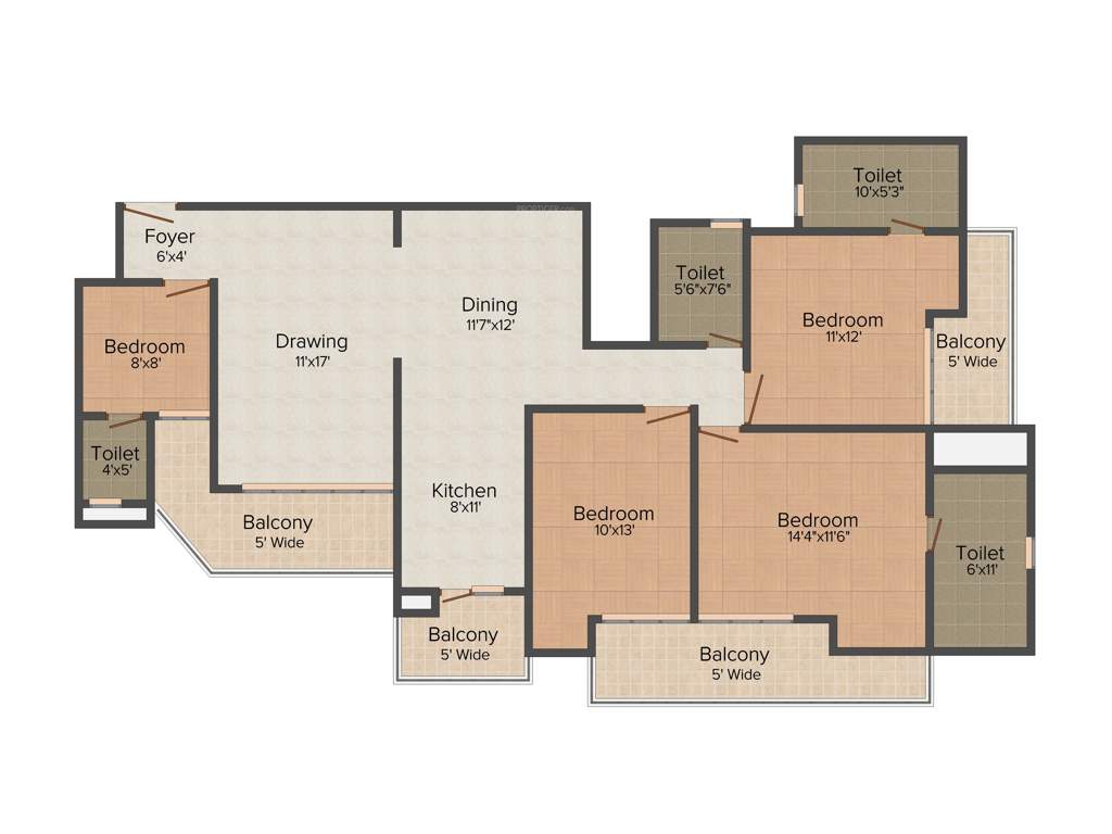Arihant Ambience (4BHK+4T (1,940 sq ft) 1940 sq ft)