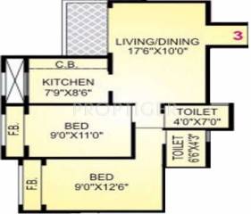 Neelsidhi Sankul (2BHK+2T (986 sq ft) 986 sq ft) Neelsidhi Sankul (2BHK+2T (986 sq ft) 986 sq ft)