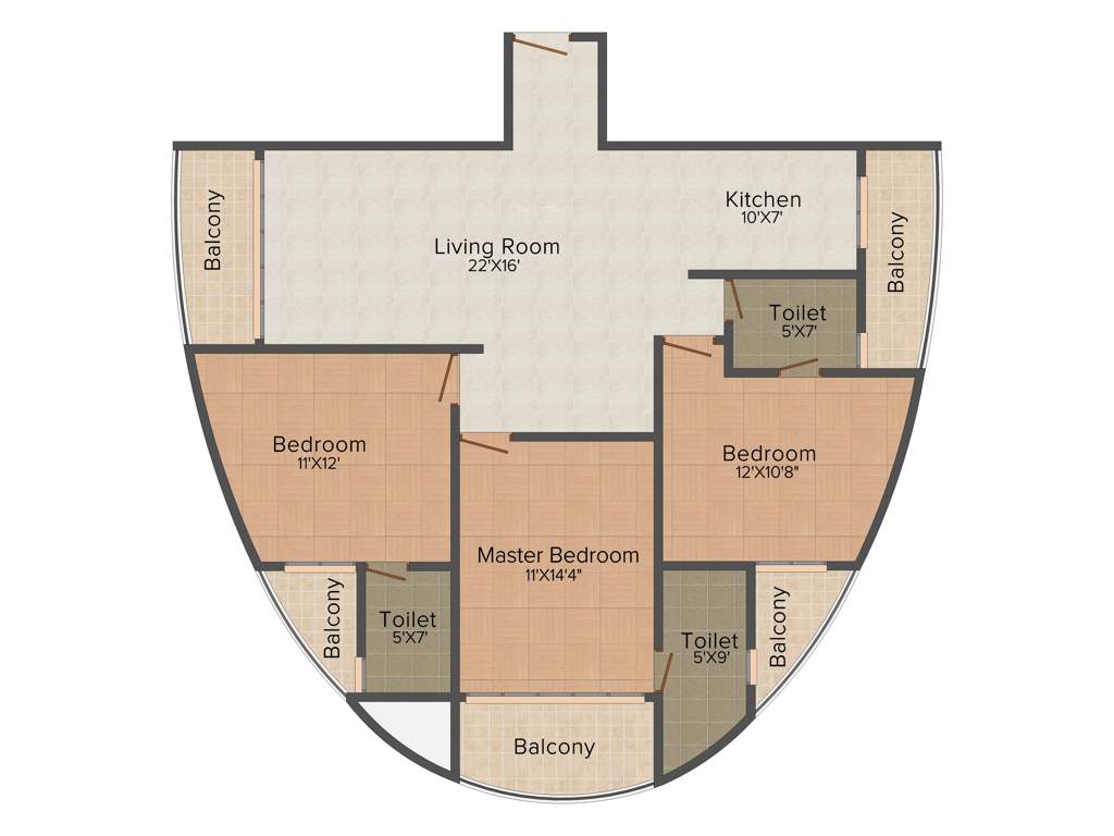 Sarvottam KSN Royal Palms (3BHK+3T (1,725 sq ft) 1725 sq ft)