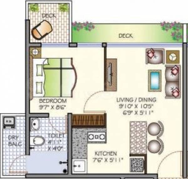 Dipti Reino (1BHK+1T (518 sq ft) 518 sq ft)