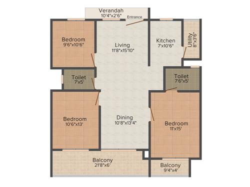 80 Trees (3BHK+2T (1,477 sq ft) 1477 sq ft) 80 Trees (3BHK+2T (1,477 sq ft) 1477 sq ft)