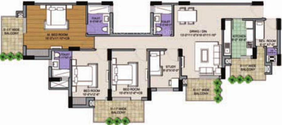 ABW Verona Hills (3BHK+3T (2,136 sq ft) 2136 sq ft)