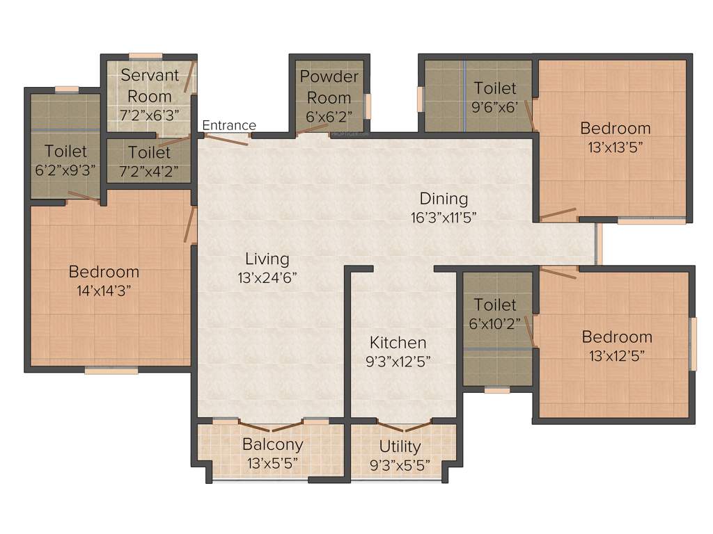 Legacy Celino (3BHK+4T (2,250 sq ft) + Servant Room 2250 sq ft)