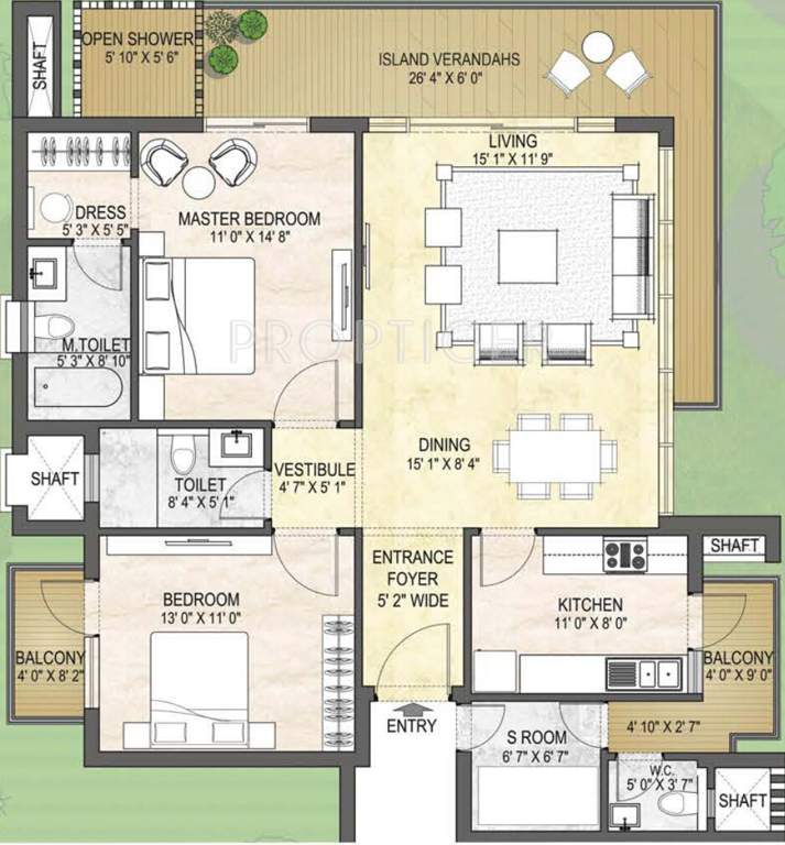 Puri Emerald Bay (2BHK+2T (1,700 sq ft) + Study Room 1700 sq ft)