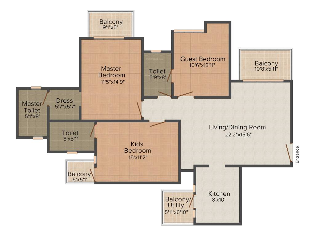 Assotech Breeze (3BHK+3T (1,700 sq ft) 1700 sq ft)