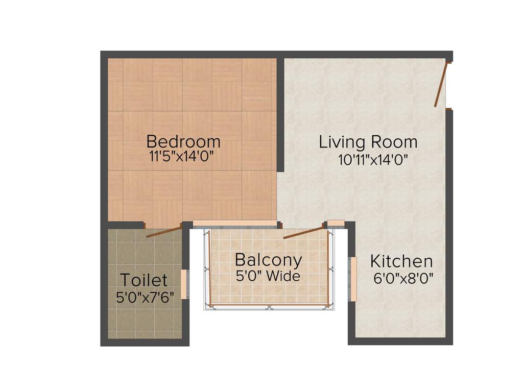 Orris Greenbay Golf Homes (1BHK+1T (569 sq ft) 569 sq ft)
