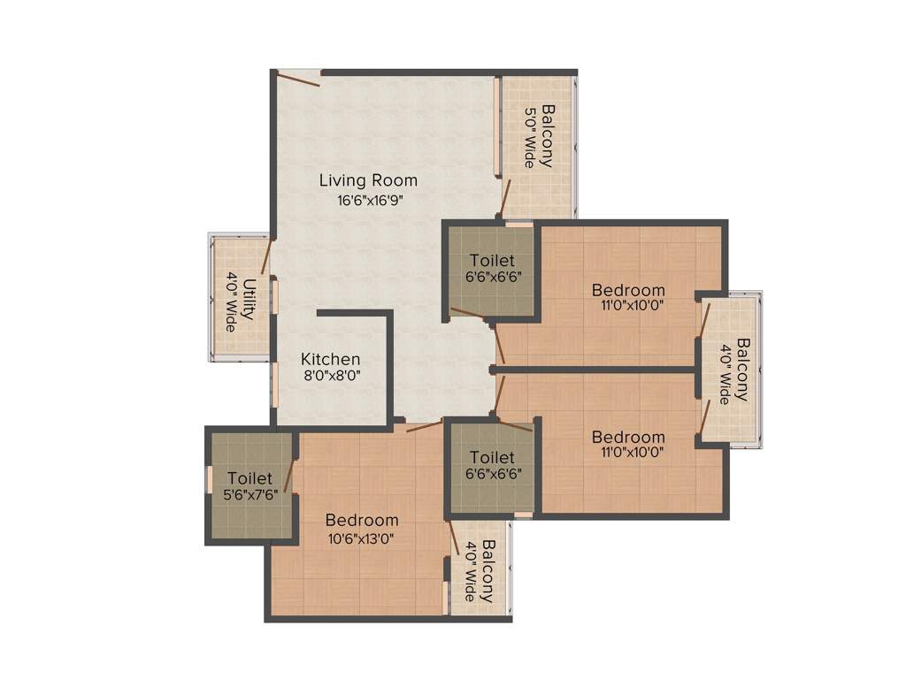 Orris Greenbay Golf Homes (3BHK+3T (1,503 sq ft) 1503 sq ft)