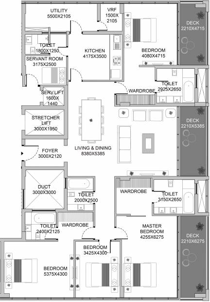 Godrej Platinum (4BHK+5T (3,800 sq ft)   Servant Room 3800 sq ft)