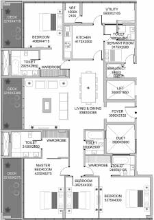 5000 Sq Ft 4 Bhk Floor Plan Image Godrej Properties Platinum
