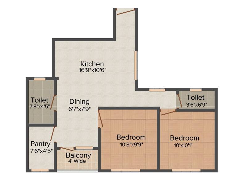 Mayfair Symphony (2BHK+2T (910 sq ft) 910 sq ft)