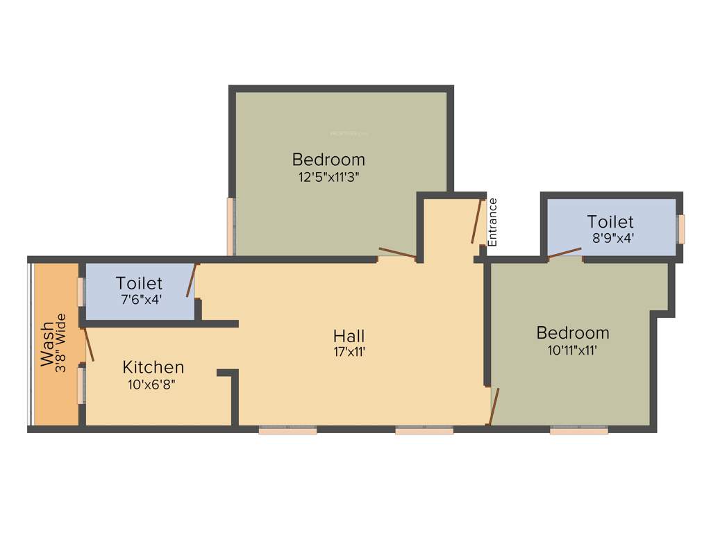 SM Meadow (2BHK+2T (961 sq ft) 961 sq ft)