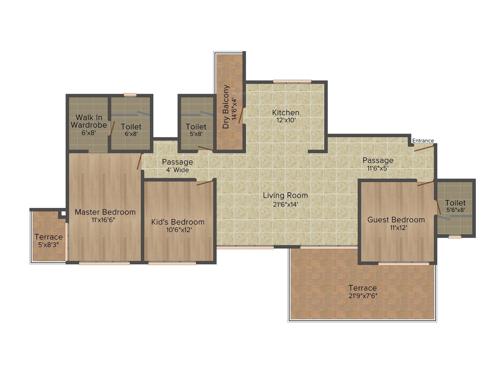 Kolte Patil 24K Jazz Glitterati 2 (3BHK+3T (2,003 sq ft) 2003 sq ft)