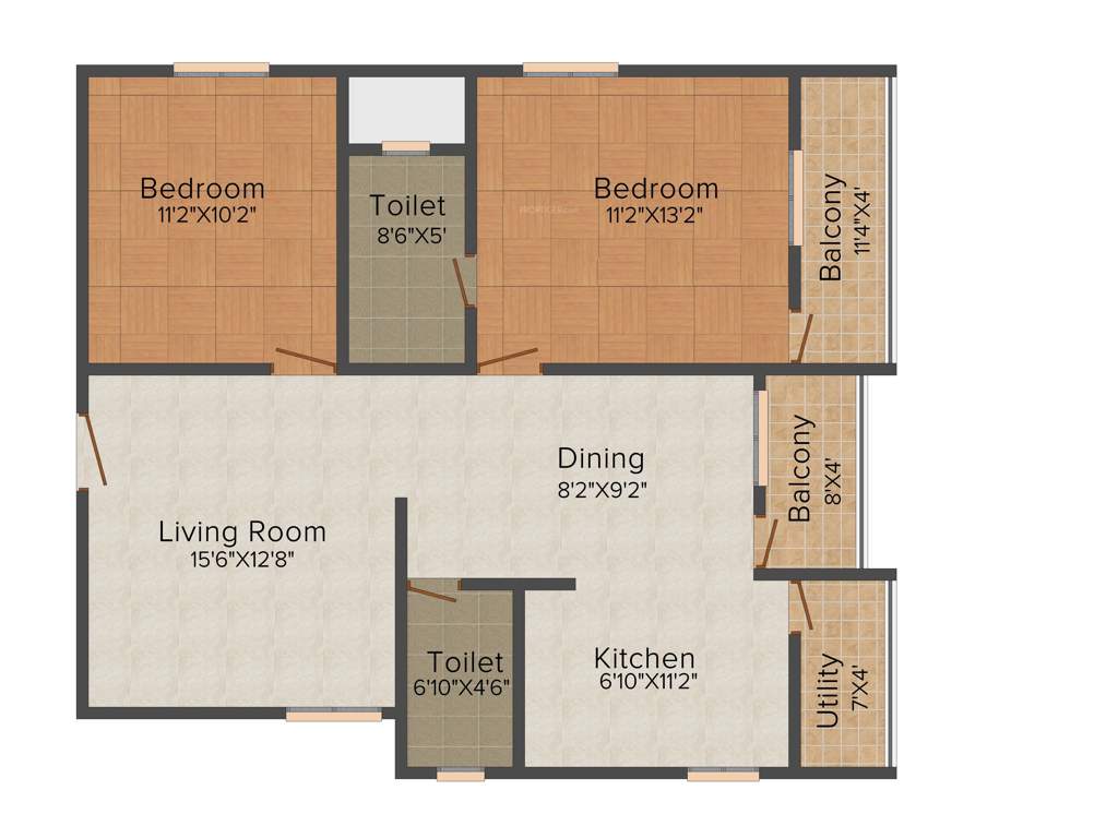 Aaradhana Aranya Residency (2BHK+2T (1,213 sq ft) 1213 sq ft)