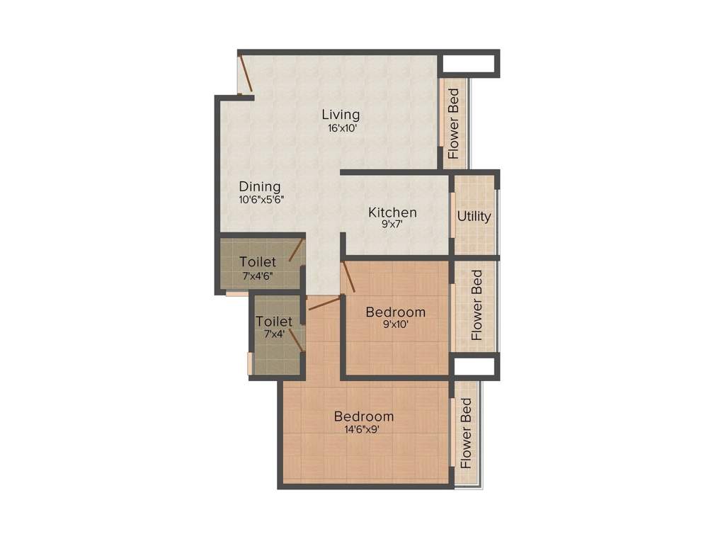 Pratik Khushi Residency (2BHK+2T (1,100 sq ft) 1100 sq ft)