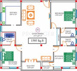 Sekaran Clair Ville (3BHK+3T (1,595 sq ft) 1595 sq ft) Sekaran Clair Ville (3BHK+3T (1,595 sq ft) 1595 sq ft)