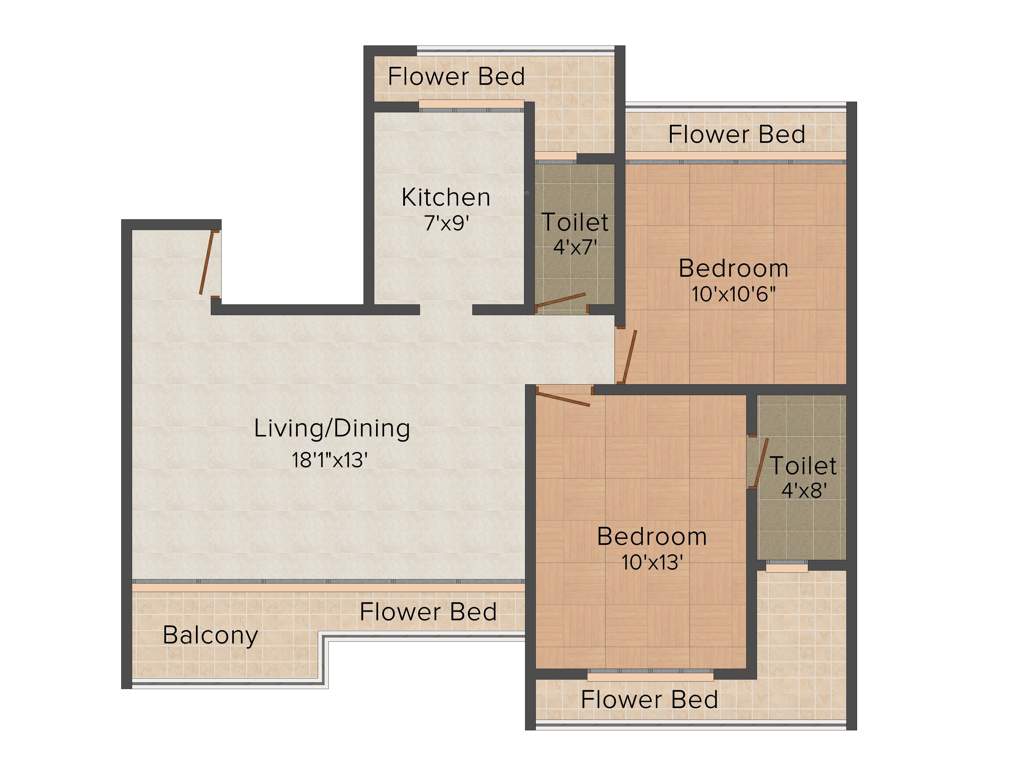 Bhagwati Bhagwati Eleganza (2BHK+2T (1,260 sq ft) 1260 sq ft)