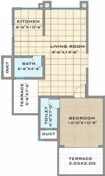 SD Hill Kasa (1BHK+1T (675 sq ft) 675 sq ft)