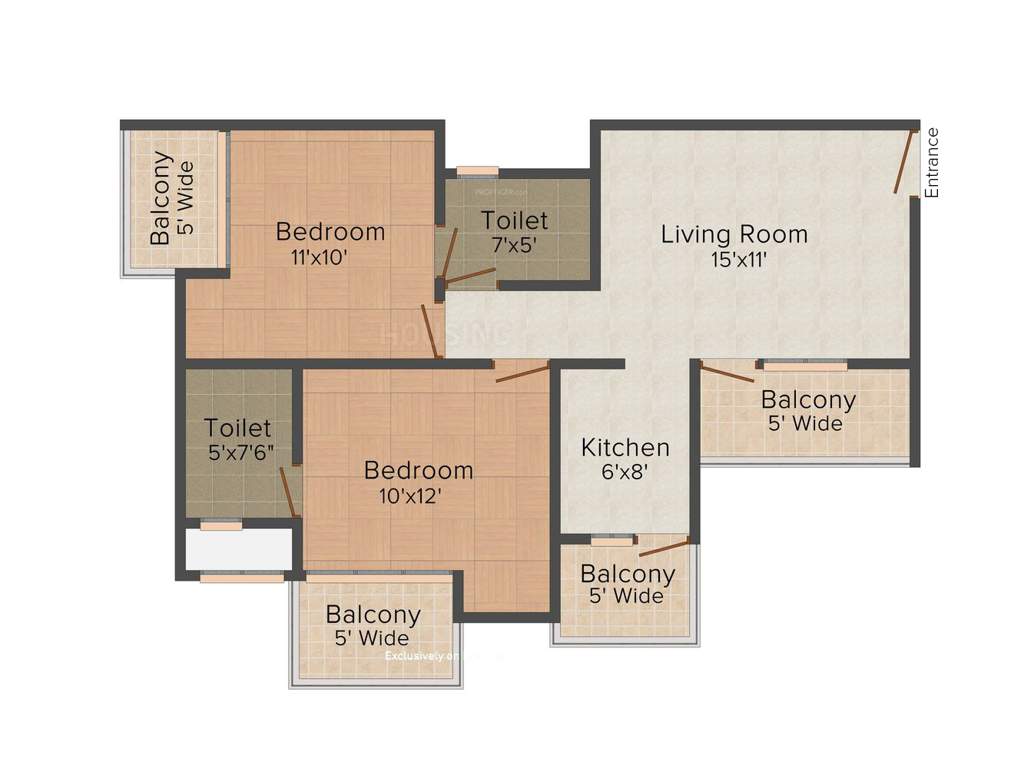 Ekdant FNG (2BHK+2T (995 sq ft) 995 sq ft)