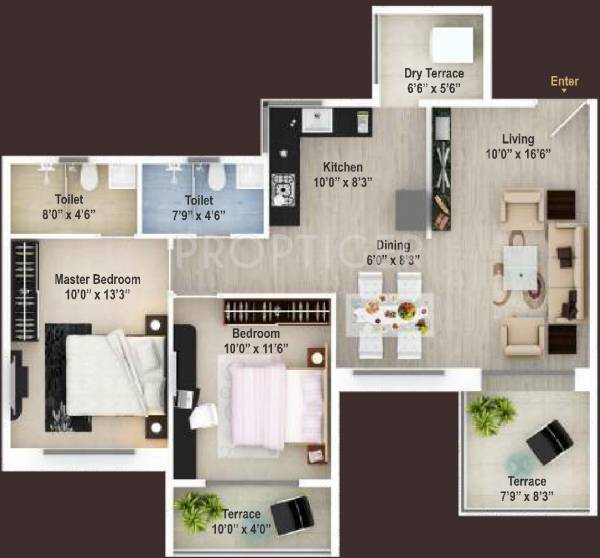 Manav Perfect 10 (2BHK+2T (1,070 sq ft) 1070 sq ft)