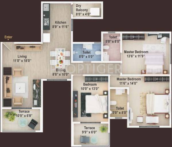 Manav Perfect 10 (3BHK+3T (1,565 sq ft) 1565 sq ft)