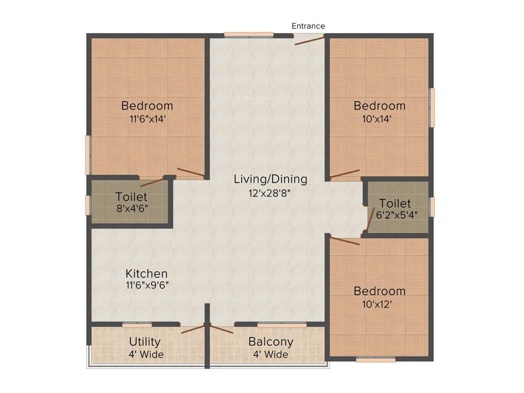 SLV Orchid (3BHK+2T (1,426 sq ft) 1426 sq ft)