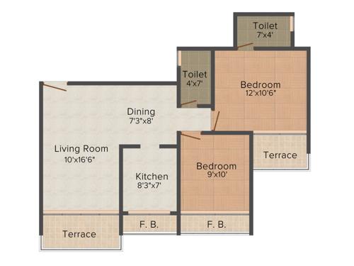 Adinath Alpine (2BHK+2T (1,000 sq ft) 1000 sq ft)