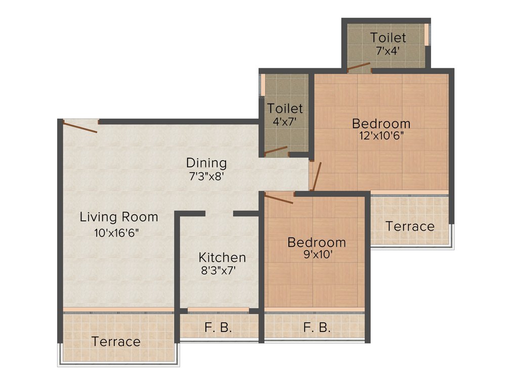 Adinath Alpine (2BHK+2T (1,000 sq ft) 1000 sq ft)