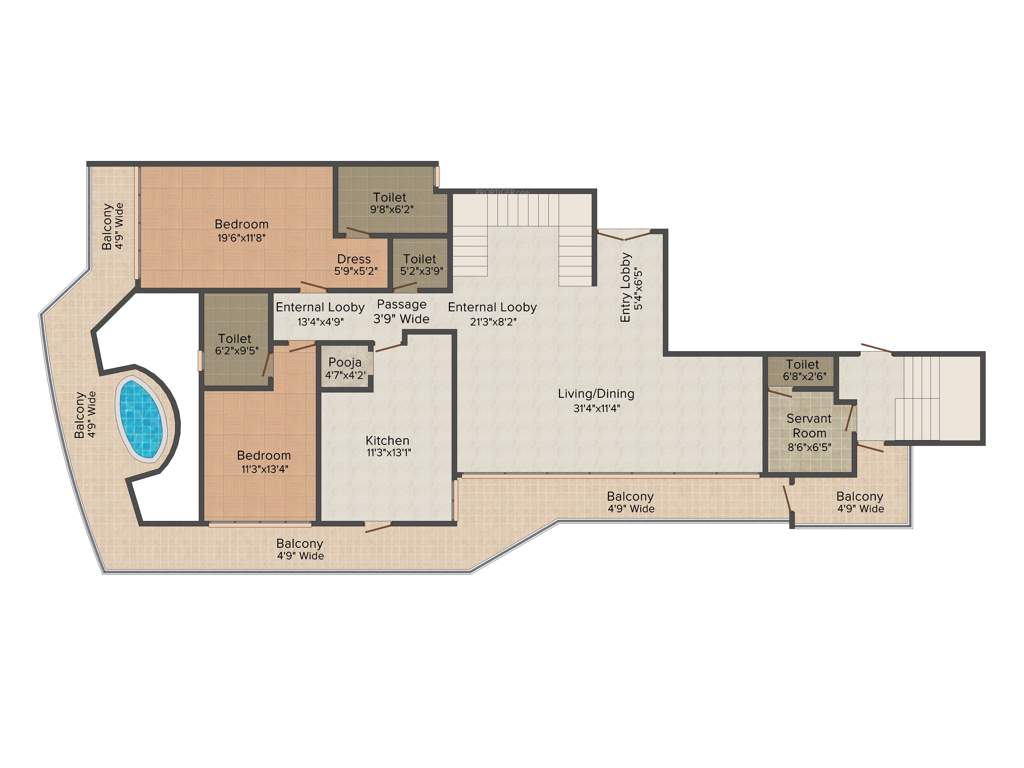 Brys Buzz (5BHK+6T (6,900 sq ft)   Servant Room 6900 sq ft)