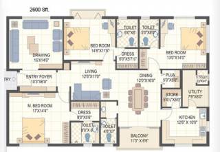 BSCPL Bollineni Homes (3BHK+4T (2,600 sq ft) Pooja Room 2600 sq ft) BSCPL Bollineni Homes (3BHK+4T (2,600 sq ft) Pooja Room 2600 sq ft)