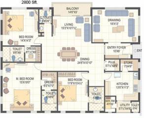 BSCPL Bollineni Homes (3BHK+4T (2,800 sq ft) Servant Room 2800 sq ft) BSCPL Bollineni Homes (3BHK+4T (2,800 sq ft) Servant Room 2800 sq ft)