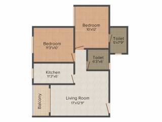 Mounthill The Rain Forest (2BHK+1T (939 sq ft) 939 sq ft)
