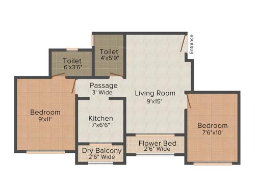 Bhagwati Hari Darshan (2BHK+2T (1,075 sq ft) 1075 sq ft)