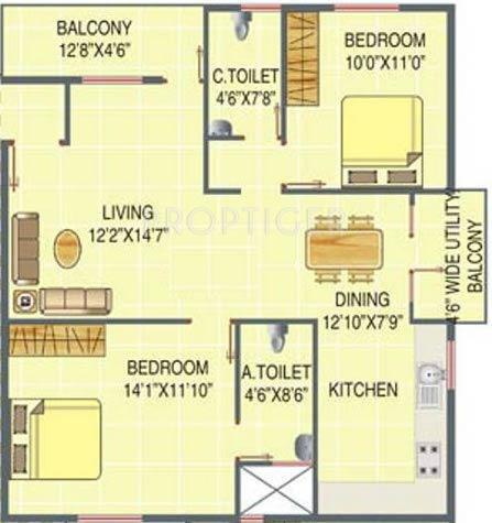 Carp Sai Sumukha Nest (2BHK+2T (1,200 sq ft) 1200 sq ft) Carp Sai Sumukha Nest (2BHK+2T (1,200 sq ft) 1200 sq ft)