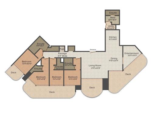 Omkar 1973 (4BHK+5T (4,500 sq ft) + Servant Room 4500 sq ft)