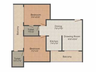 Elixir Windz (2BHK+2T (1,150 sq ft) 1150 sq ft)