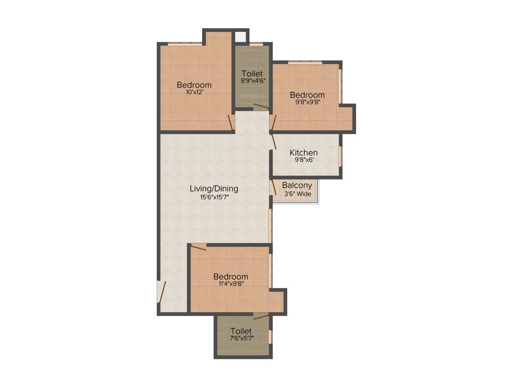 Isha Isha Greens (3BHK+3T (1,252 sq ft) 1252 sq ft)