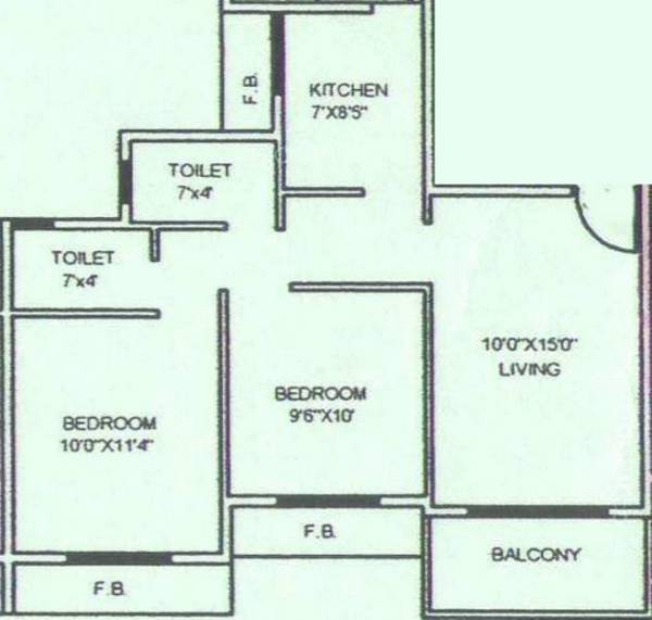 Royale Meadows (2BHK+2T (1,154 sq ft) 1154 sq ft)