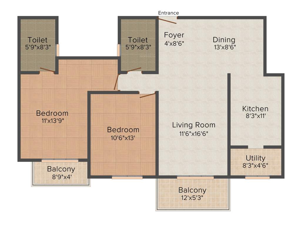 Esteem Splendor II (2BHK+2T (1,400 sq ft) 1400 sq ft)