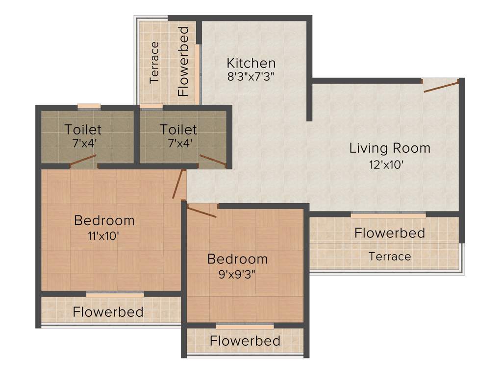 Shree Salgem (2BHK+2T (1,055 sq ft) 1055 sq ft)