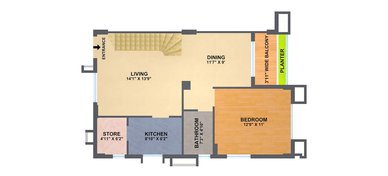 Sugam Sudhir (3BHK+3T (1,763 sq ft)   Study Room 1763 sq ft)