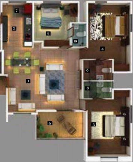 Atul Enterprises Ruturaj (3BHK+2T (1,605 sq ft) 1605 sq ft)