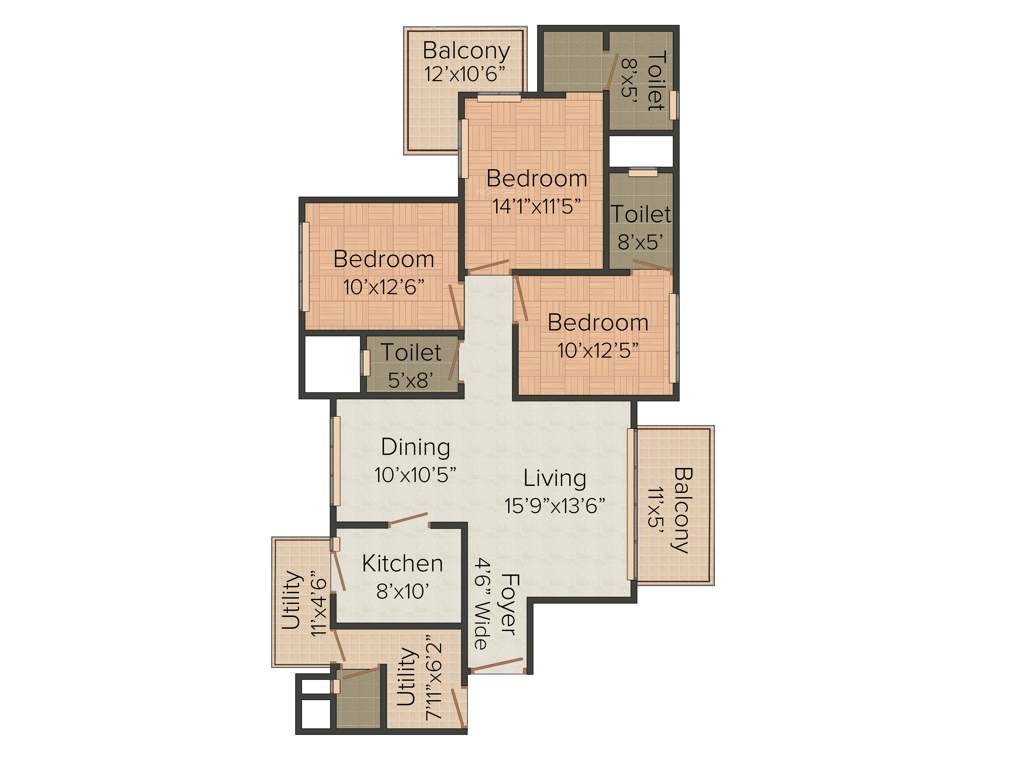 Alpha Gurgaon One 84 (3BHK+3T (1,923 sq ft) 1923 sq ft)