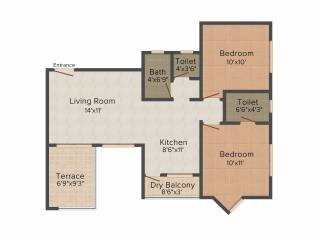 Laxmi Shantiban (2BHK+2T (805 sq ft) 805 sq ft)