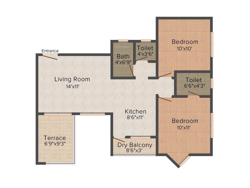 Laxmi Shantiban (2BHK+2T (805 sq ft) 805 sq ft)