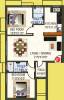SRM Krishna (2BHK+2T (864 sq ft)   Pooja Room 864 sq ft)