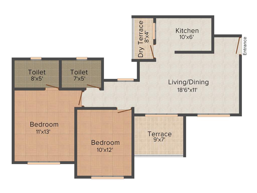 Sankalp Shree Vitthal Heritage (2BHK+2T (1,163 sq ft) 1163 sq ft)