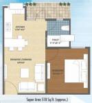 Grand Nikunj Residency II (1BHK+1T (518 sq ft) 518 sq ft)
